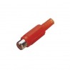 CONECTOR RCA HEMBRA PLASTICO ROJO