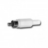 CONECTOR RCA MACHO PLASTICO BLANCO