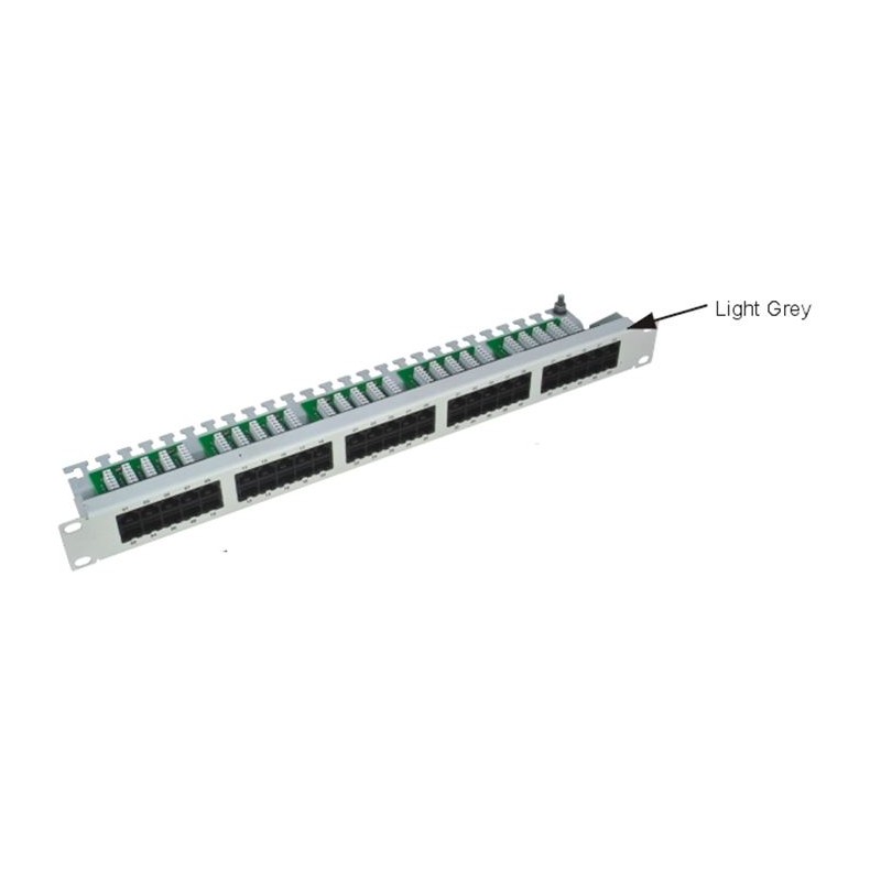 PANEL 19" 50 PUERTOS RJ45 VOZ CAT3 BEIGE