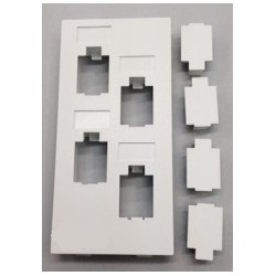 PLACA 4xRJ45 PARA CAJA...