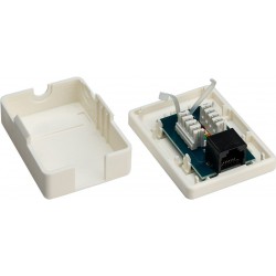 ROSETA SUPERFICIE 1xRJ45 UTPCAT6 LATERAL