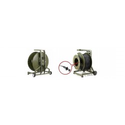 CARRETE ENROLLADOR TACTICO+RUEDAS 200M