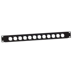 PANEL 19" 1U 12 PUERTOS XLR NEGRO