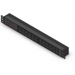 REGLETA 19" 12xC13 + LED+ PROTECSOBRECAR