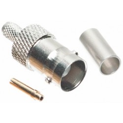 CONECTOR BNC HEMBRA RG58 CRIMPAR