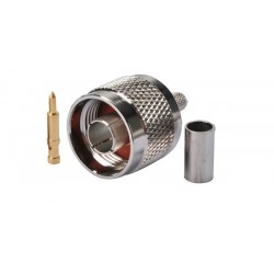 CONECTOR N MACHO RG223 RECTO CRIMPAR
