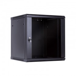RACK MURAL 19" 12U NEGRO FONDO 600mmX600