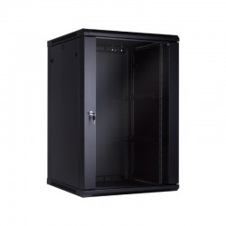 RACK MURAL 19" 18U 600x600 PUERTA CRISTA
