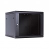 RACK MURAL 19" 9U 600x600 PUERTA CRISTAL
