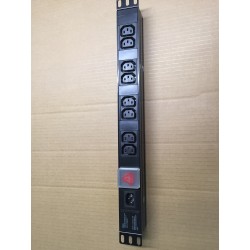 REGLETA 19" 8xC13 ENTRADA C14+INTERRUPTO