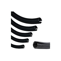 TUBO FLEXIBLE ABIERTO 28mm NEGRO