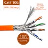 CABLE SFTP CAT7 10G RIGIDO NARANJA LSZH