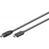 CABLE USB C M-USB MINI-B(5P) 1,8M NEGRO