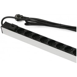 REGLETA 1U 24 SCHUKO CON INTERRUPTOR