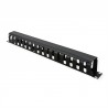 PASAHILOS 19" CON TAPA PRESION 1U 4cm N