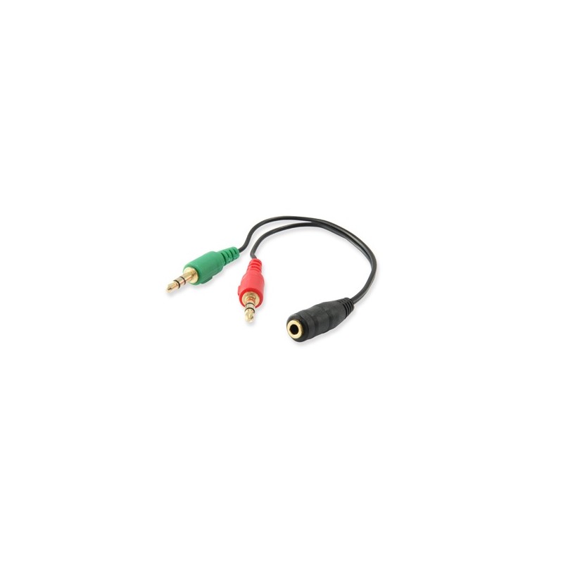 CABLE MINIJACK 4POLOS H-2xMINIJACK M3P"Y