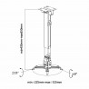 SOPORTE PROYECTOR TECHO PARED EXTENSIBLE