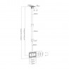 SOPORTE TV TECHO EXTENSIBLE 0,72 a 1,60m