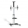 SOPORTE TV SUELO CON RUEDAS + ATRIL 70"
