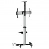 SOPORTE TV SUELO CON RUEDAS + ATRIL 70"