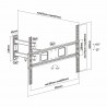 SOPORTE TV DE 37" a 70" NEGRO EXTRAIBLE
