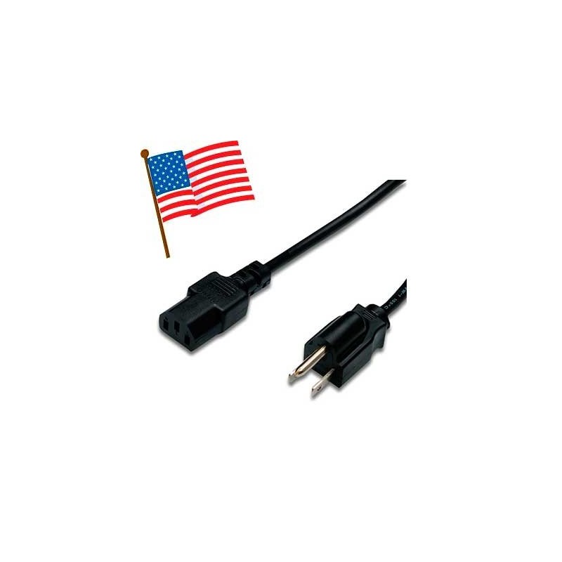 CABLE ALIMENTACION USA-C13 H 1,8M NEGRO