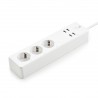 REGLETA WIFI 3 TOMAS SCHUKO+INT+4xUSB BL