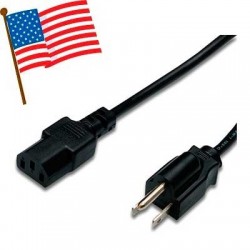 CABLE ALIMENTACION USA-C13 H 5M NEGRO