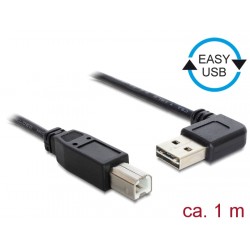 CABLE USB A-B 2.0 M-M CODO...