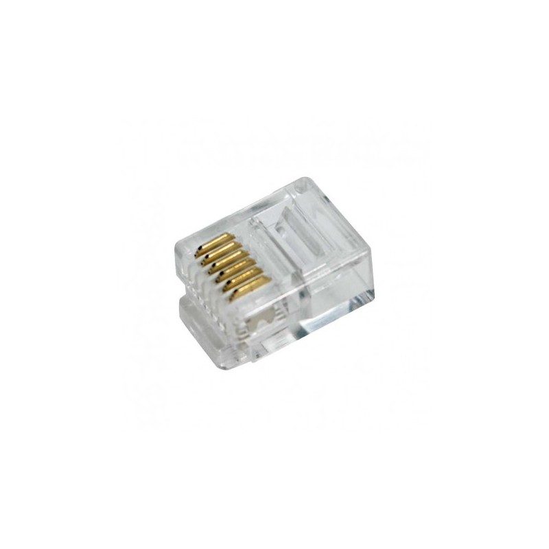CONECTOR RJ12 6/6 MACHO W (FLAT CABLE)