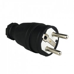 CONECTOR SCHUKO MACHO GOMA...