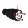 CONECTOR SCHUKO MACHO GOMA NEGRO PCE FR