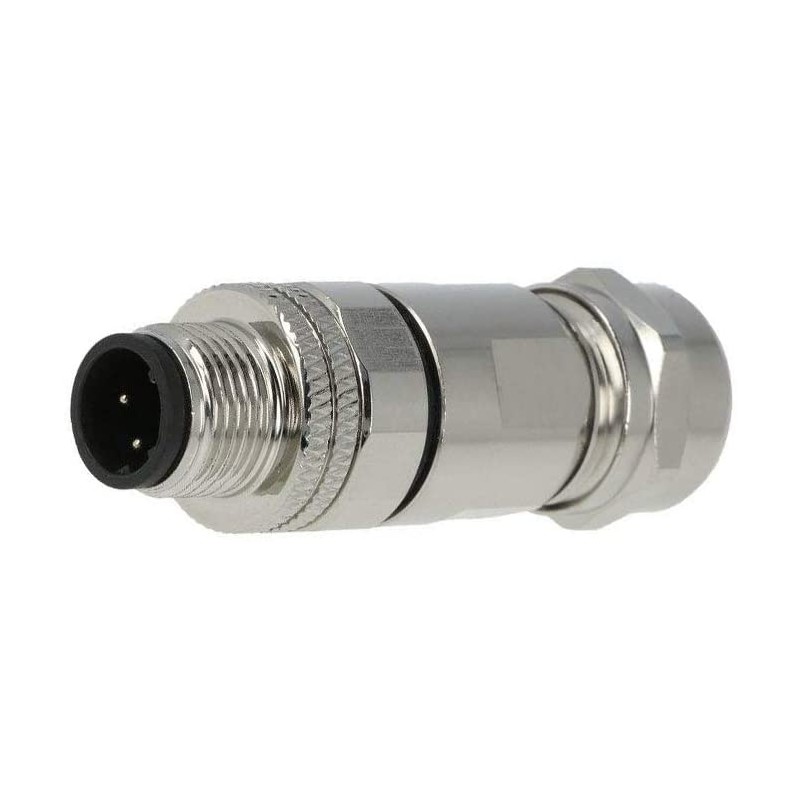 CONECTOR M12 ETHERNET MACHO 4P DEGSON BL