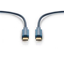 CABLE USB C Macho-Macho en 2MTS NEGRO Version 3.1 CLICKTRONIC...