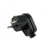 CONECTOR SCHUKO MACHO NEGRO CODO 90º